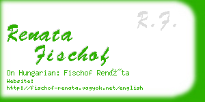 renata fischof business card